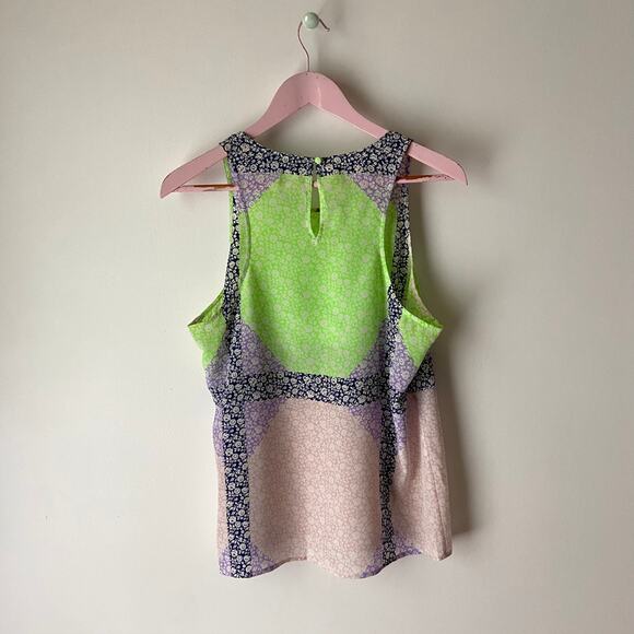 J. Crew Silk Printed Tank Top Size 12 - Picture 2 of 5